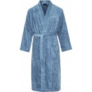 Kimono badstof katoen â lang model â unisex â badjas dames â badjas heren â sauna â denim blauw â S/M