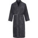 Kimono badstof katoen â lang model â unisex â badjas dames â badjas heren â sauna â donkergrijs â L/XL
